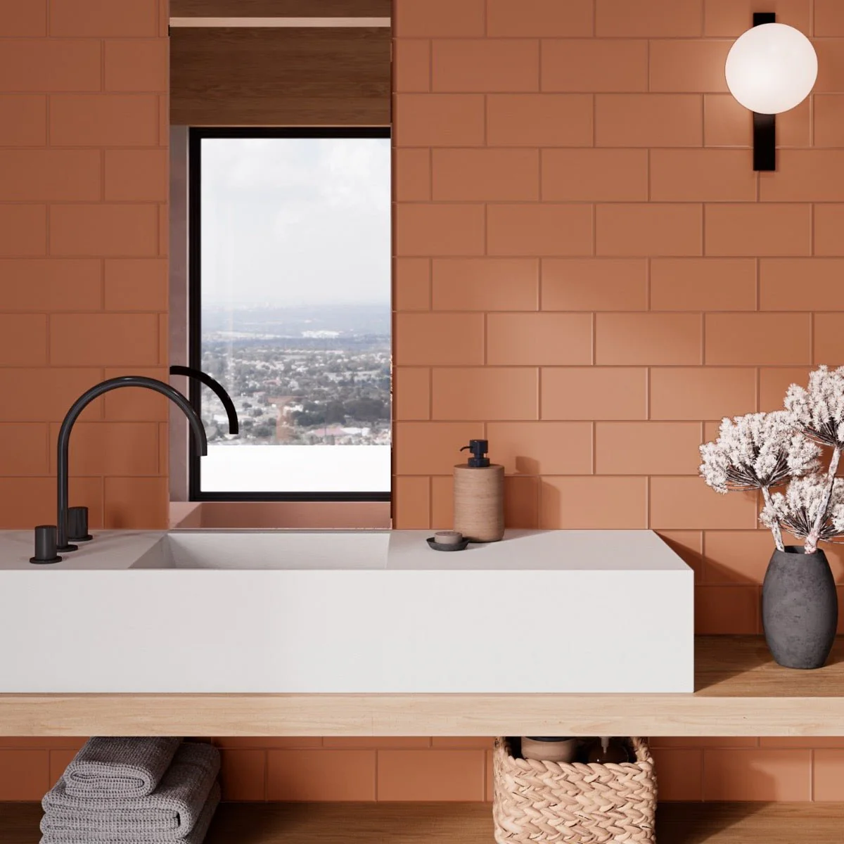 Stacy Garcia Maddox Frame Terracotta Matte Ceramic Subway Tile 4x8 - Image 8