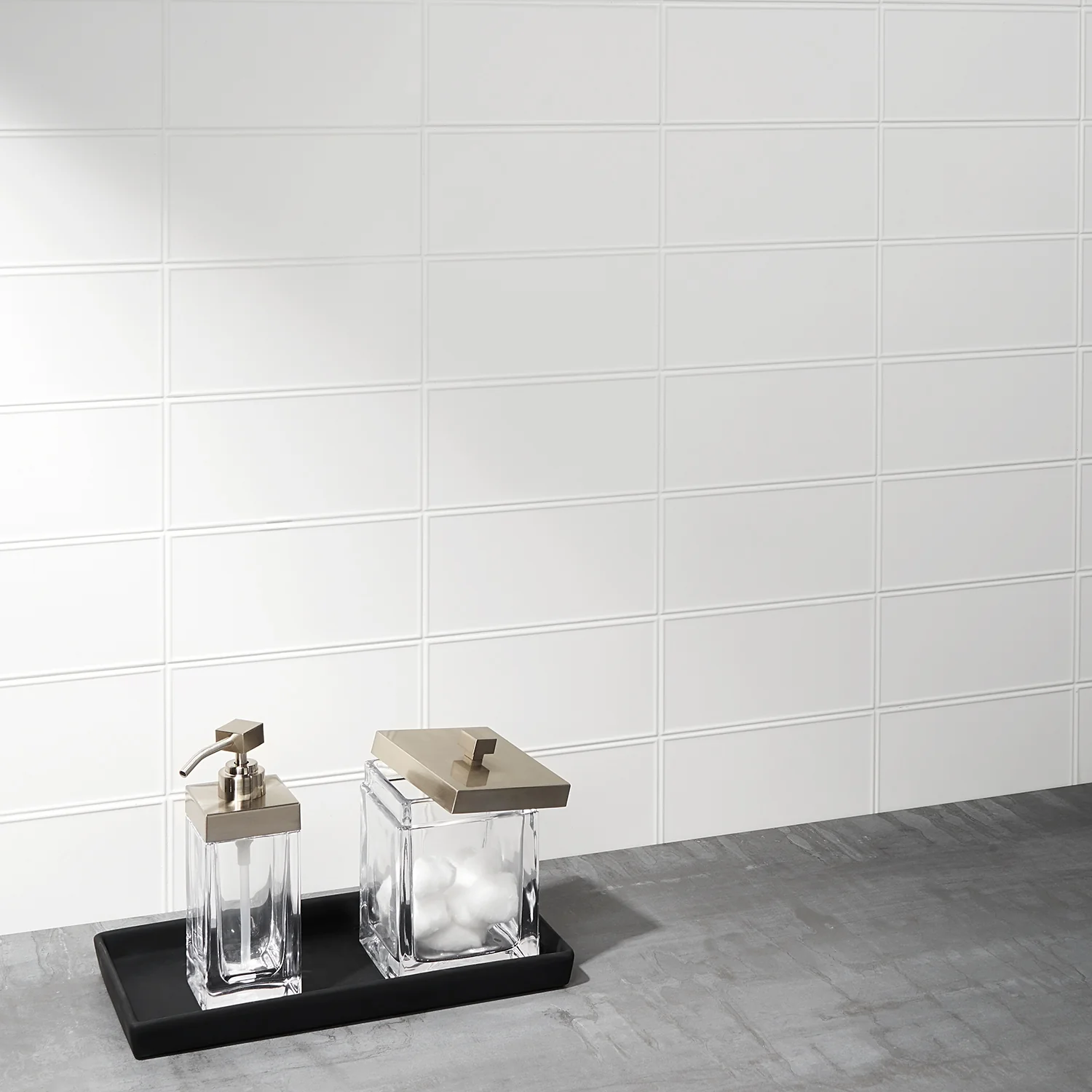 Stacy Garcia Maddox Frame White 4x8 Matte Ceramic Subway Tile - Image 2