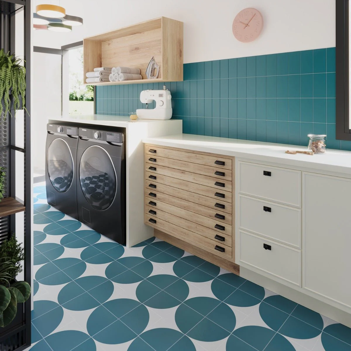 Stacy Garcia Maddox Teal Blue 4x8 Matte Ceramic Subway Wall Tile - Image 3