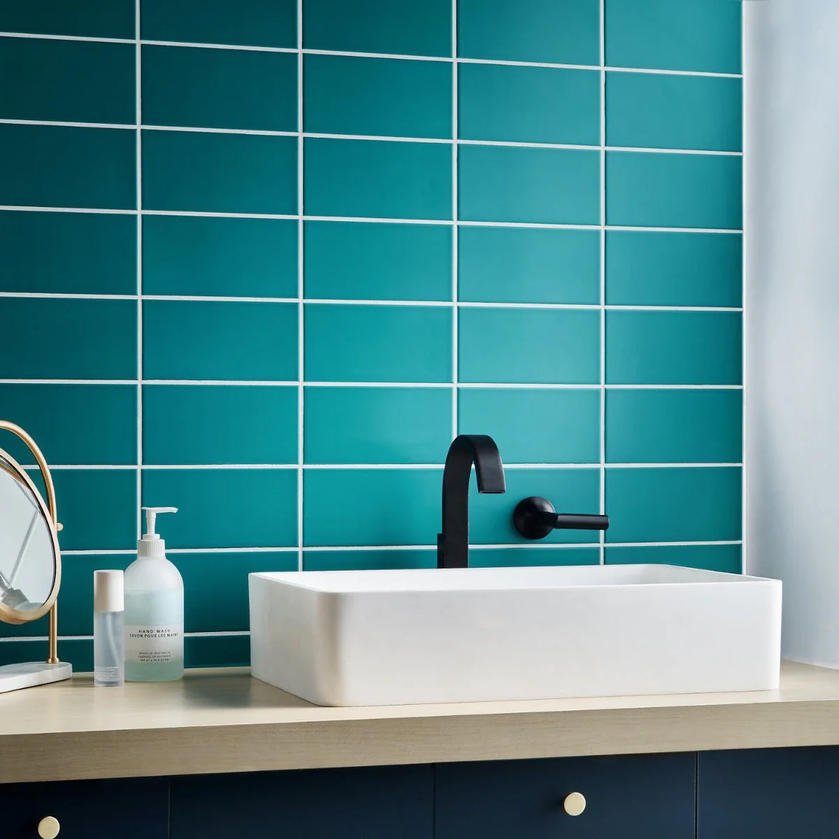 Stacy Garcia Maddox Teal Blue 4x8 Matte Ceramic Subway Wall Tile - Image 5
