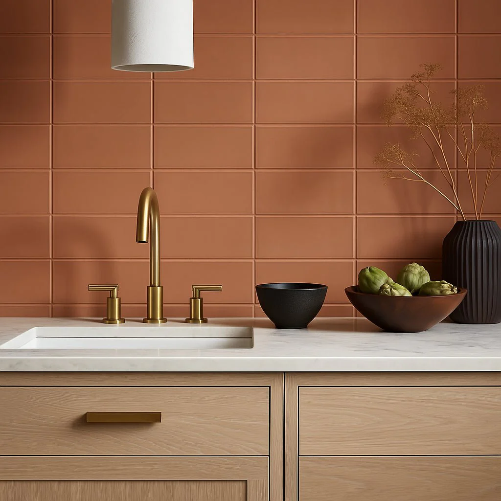 Stacy Garcia Maddox Terracotta Matte Ceramic Subway Tile 4x8 - Image 10