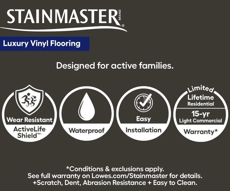 STAINMASTER Ellyn Hickory 6-mm x 7-3/32-in W x 47-in L Waterproof Interlocking Luxury Vinyl Plank Flooring (17.33-sq ft/case) - Image 7