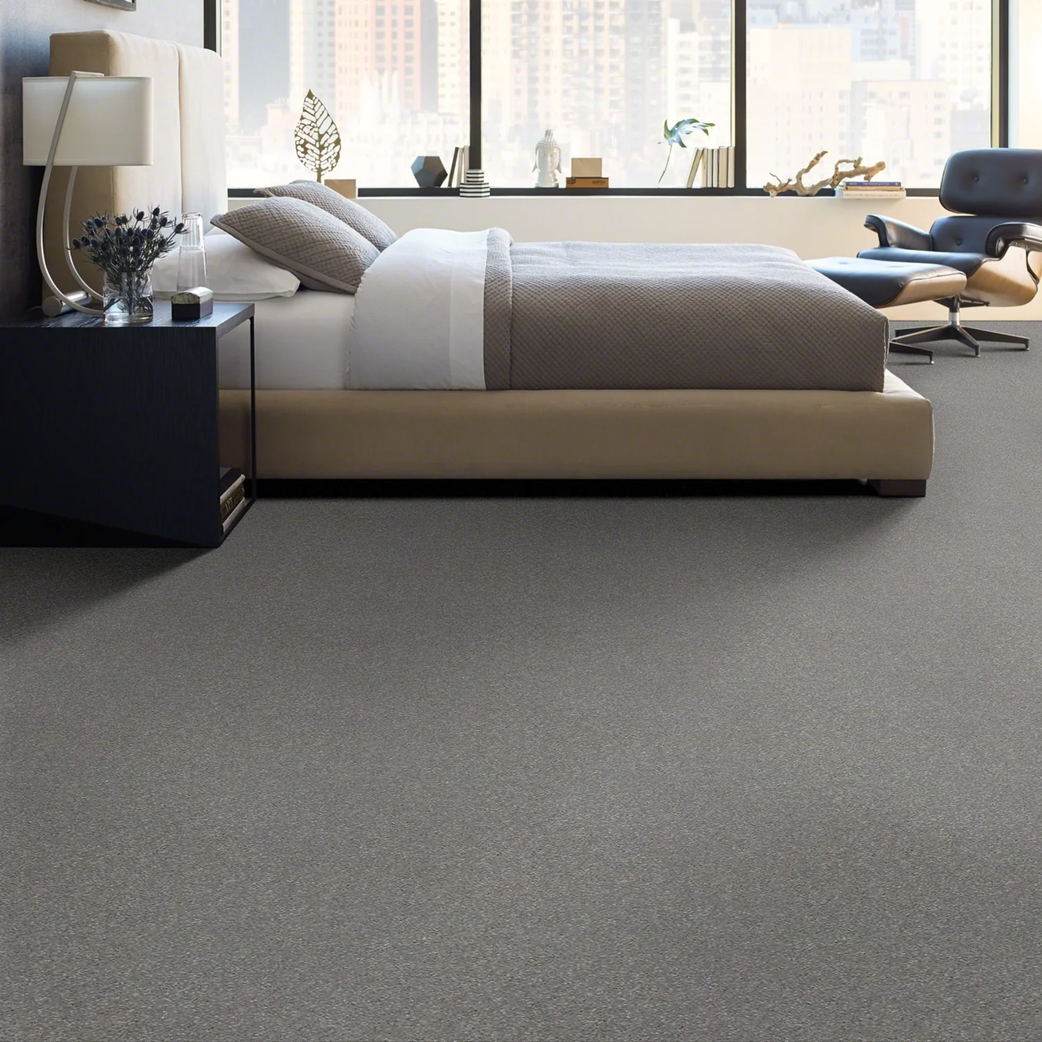 STAINMASTER Essentials Blue Diamonds II 12-ft Taupe Stone Textured Carpet (Indoor) - Image 3