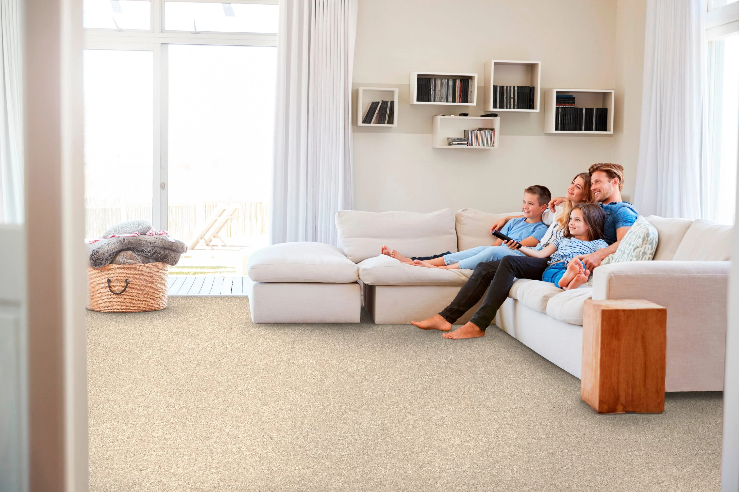 STAINMASTER Essentials Blue Diamonds III 12-ft Dreamy Textured Carpet Sample (Interior) - Image 5