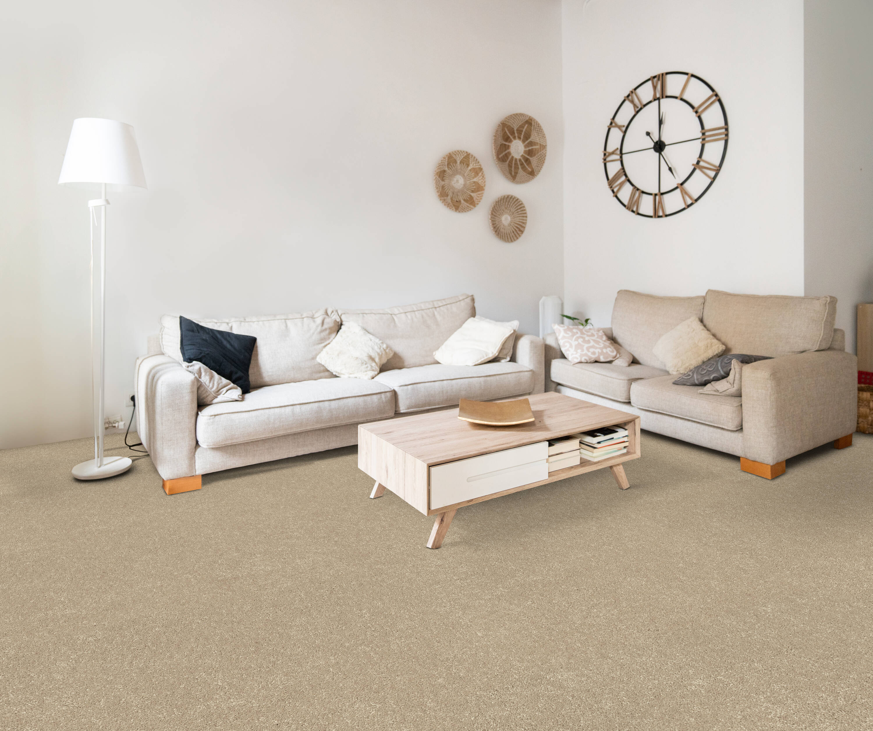 STAINMASTER Essentials Blue Diamonds III 12-ft Raw Lumber Textured Indoor Carpet, 73.1-oz Polyester - Image 2