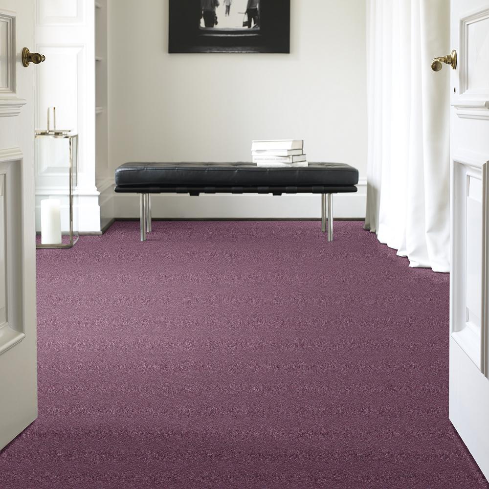 STAINMASTER Essentials Intuition III 12-ft Lavender Textured Carpet Sample (Interior) - Image 2