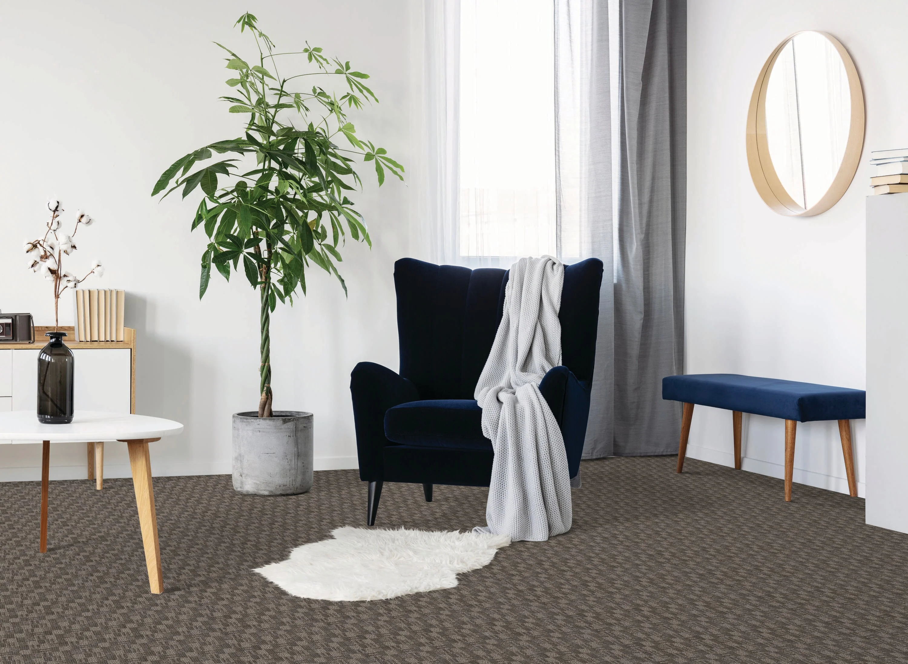 STAINMASTER Essentials So In Love Detour Pattern Indoor Carpet, 12‑ft Roll Width, Gray - Image 2
