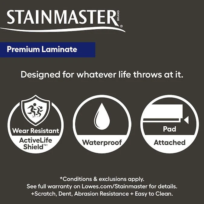 STAINMASTER Gunstock Oak 10-mm T x 7-1/2-in W x 50-in L Waterproof Wood Plank Laminate Flooring (21.06-sq ft / Carton) - Image 11