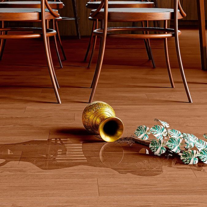 STAINMASTER Gunstock Oak 10-mm T x 7-1/2-in W x 50-in L Waterproof Wood Plank Laminate Flooring (21.06-sq ft / Carton) - Image 5