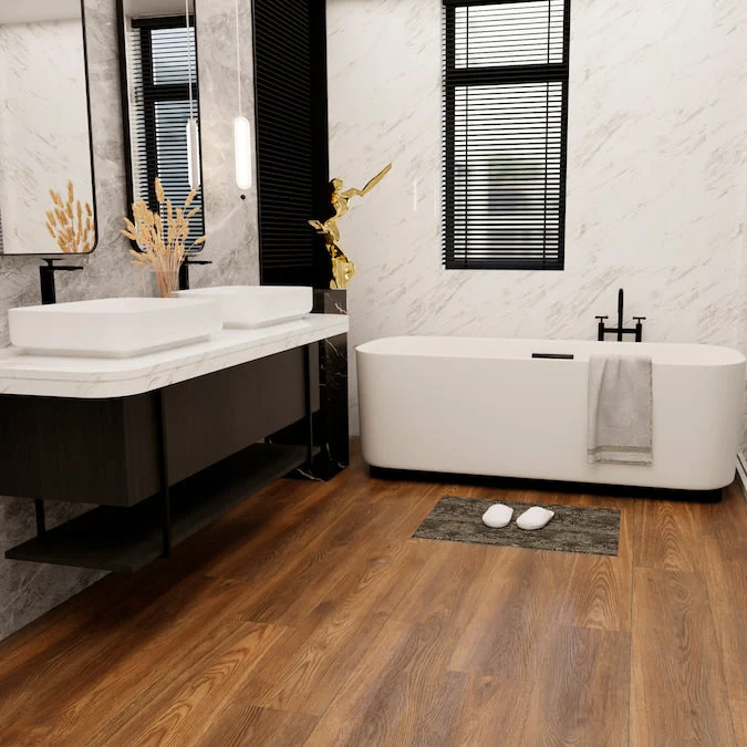 STAINMASTER Halladay Oak 10-mm T x 7-1/2-in W x 50-in L Waterproof Wood Plank Laminate Flooring (21.06-sq ft / Carton) - Image 3