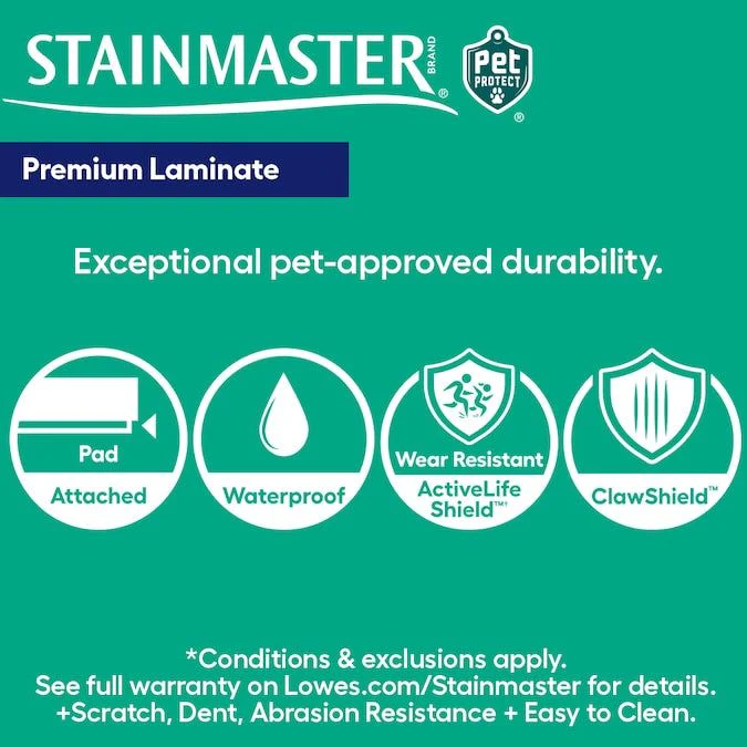 STAINMASTER PetProtect Beckett Ridge Chestnut 12-mm T x 7-1/2-in W x 47-1/4-in L Waterproof Wood Plank Laminate Flooring (22.09-sq ft / Carton) - Image 2