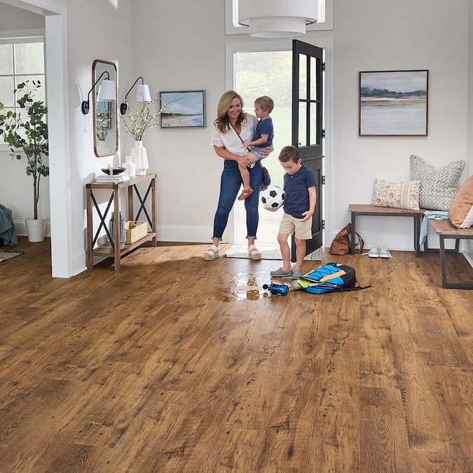 STAINMASTER PetProtect Beckett Ridge Chestnut 12-mm T x 7-1/2-in W x 47-1/4-in L Waterproof Wood Plank Laminate Flooring (22.09-sq ft / Carton) - Image 7