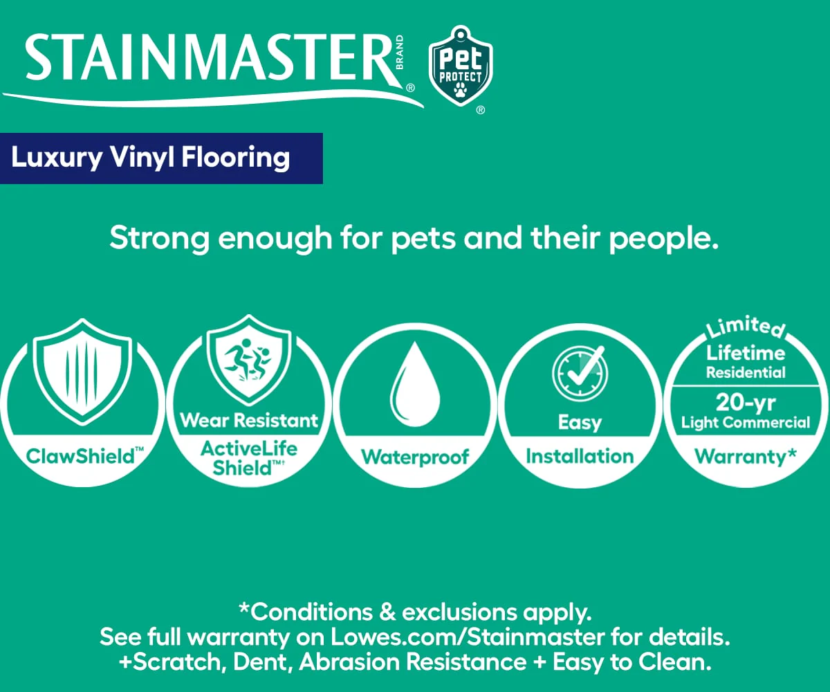 STAINMASTER PetProtect Honeycomb 7-mm x 7-in W x 48-in L Waterproof Interlocking Luxury Vinyl Plank Flooring (18.57-sq ft/case) - Image 8