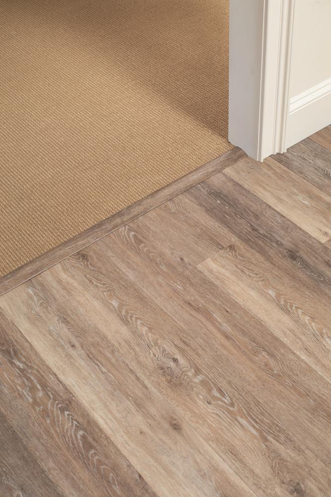 STAINMASTER Washed Oak Dove 3-in-1 x 94-in Vinyl Floor T-Moulding, 2-in Width - Image 3