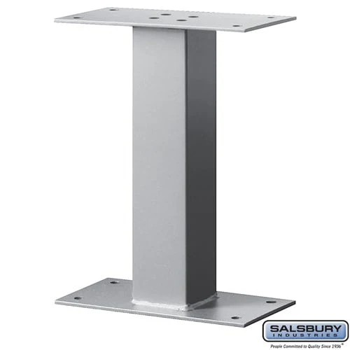 Standard Bolt Mounted Pedestal for Mail Package Drop - Silver