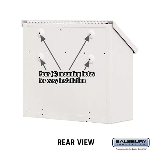 Standard Horizontal White Mailbox with Magazine Hooks - Image 4