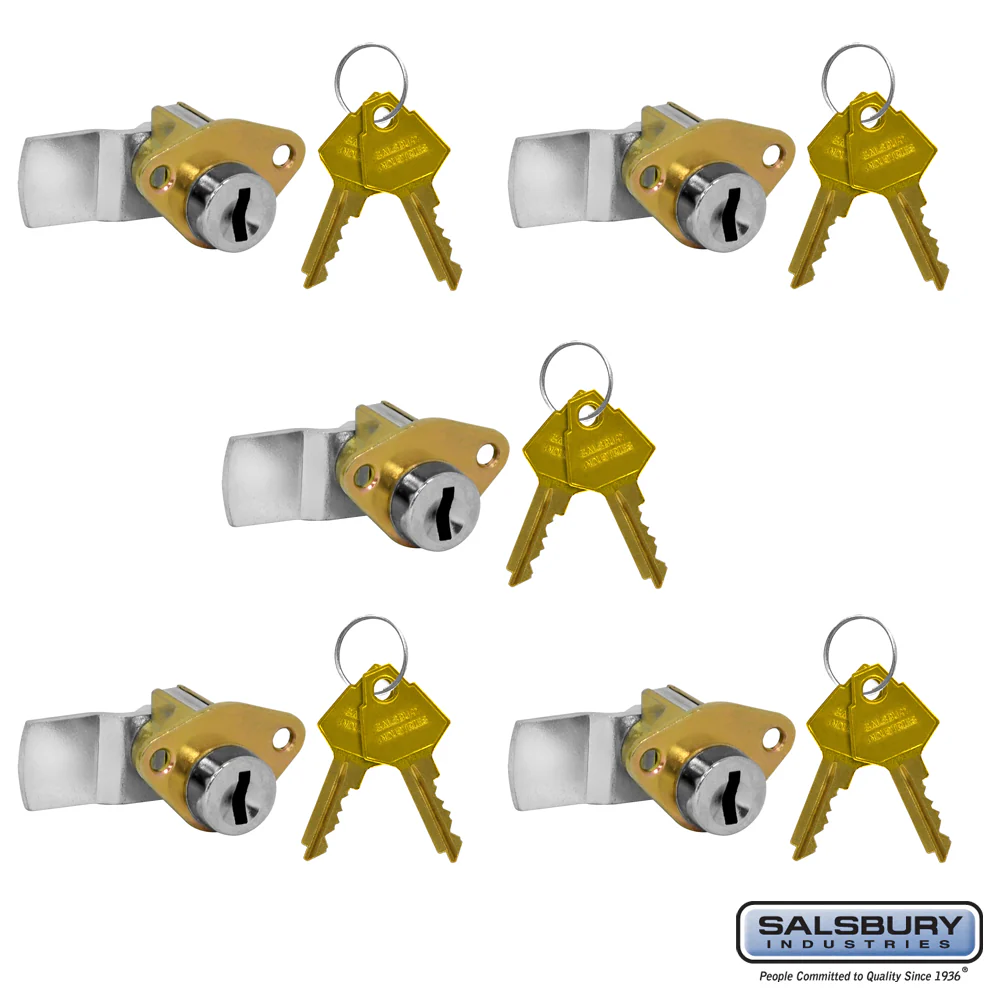 Standard Locks Replacement for Aluminum Mailbox Door with 2 Keys - 5 Pack - Image 2