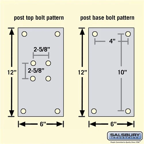 Standard Mailbox Post - Bolt Mounted - White - Image 3