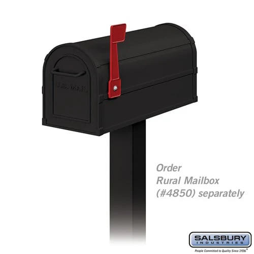 Standard Mailbox Post - In-Ground Mounted - Black - Image 2