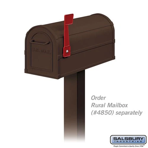 Standard In-Ground Mounted Mailbox Post - Bronze - Image 2