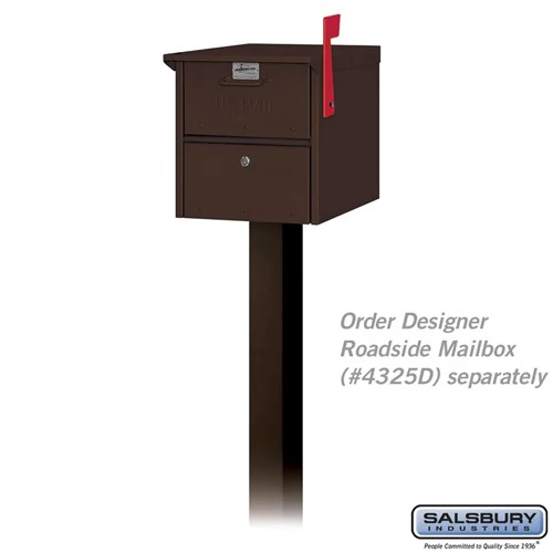Standard In-Ground Mounted Mailbox Post - Bronze - Image 5