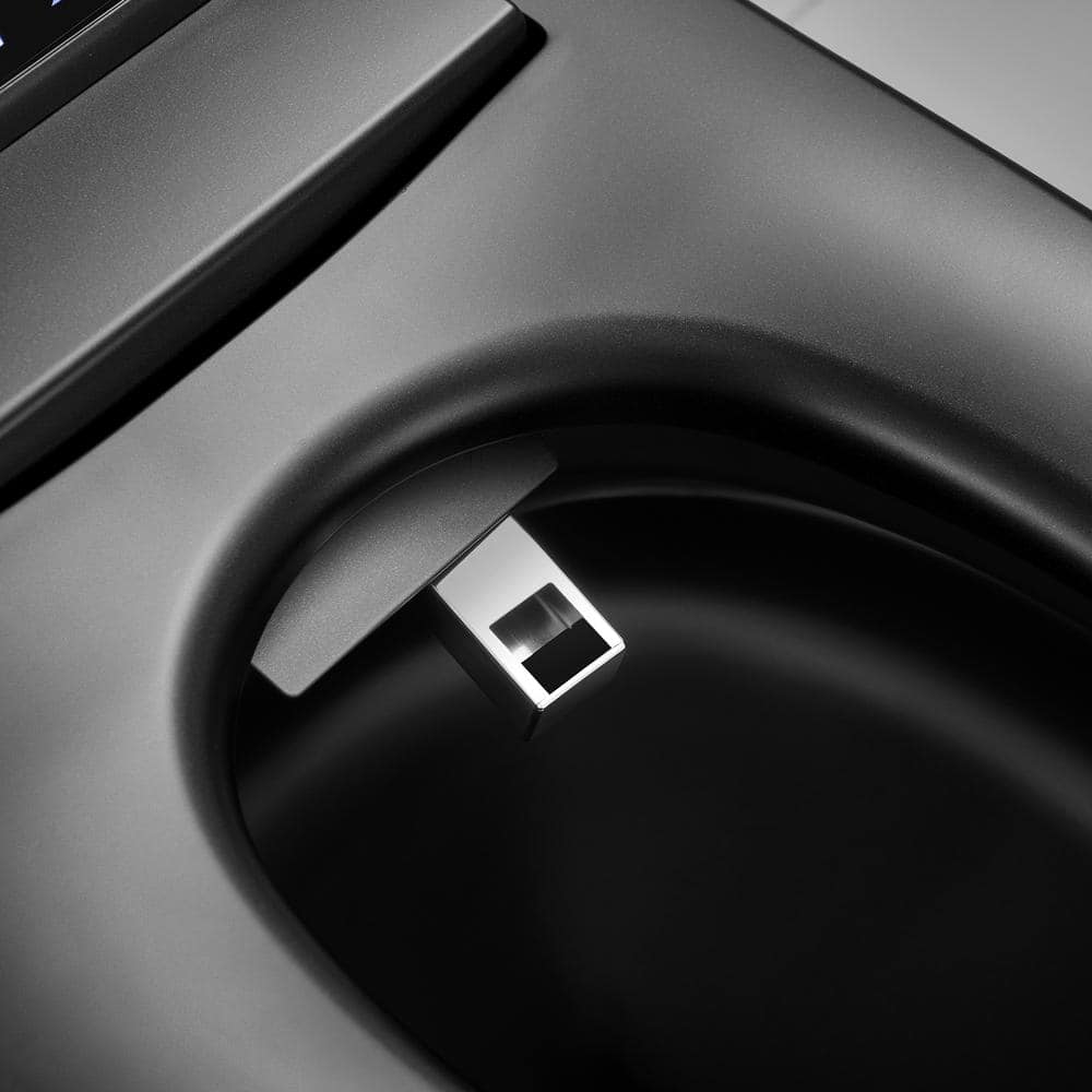 Staykiwi Matte Black Elongated Bidet Toilet 1.28 GPF with Adjustable Sprayer, Deodorizing, Soft Close - Image 3