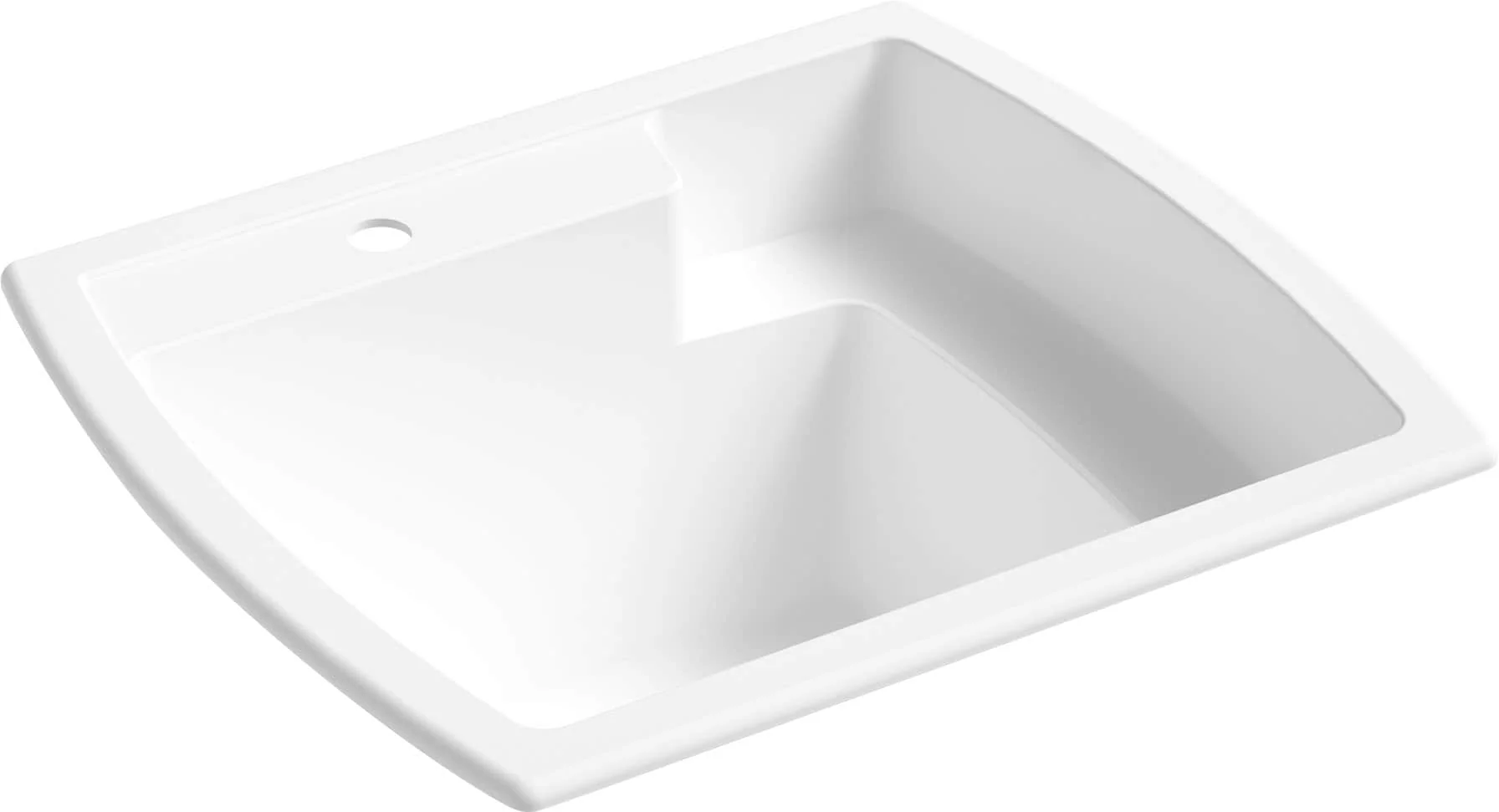 Sterling Latitude 22-in x 25-in White Utility Tub - Dual-Mount