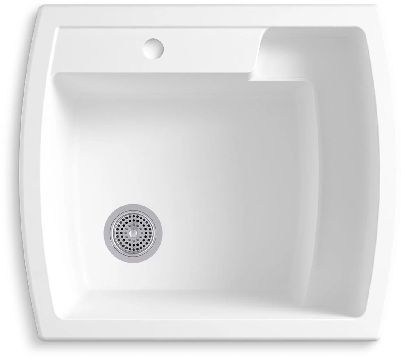 Sterling Latitude 22-in x 25-in White Utility Tub - Dual-Mount - Image 2