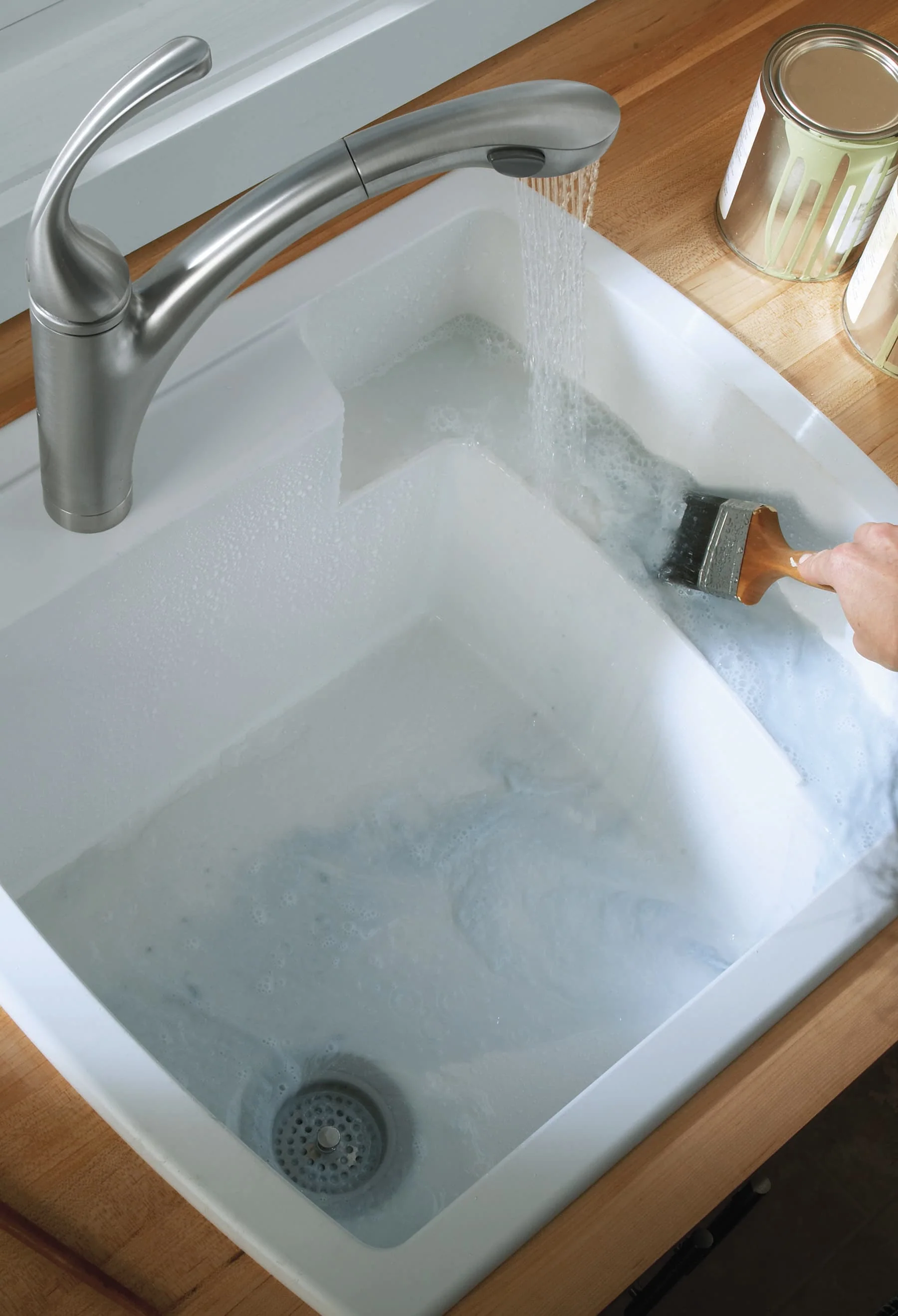 Sterling Latitude 22-in x 25-in White Utility Tub - Dual-Mount - Image 6