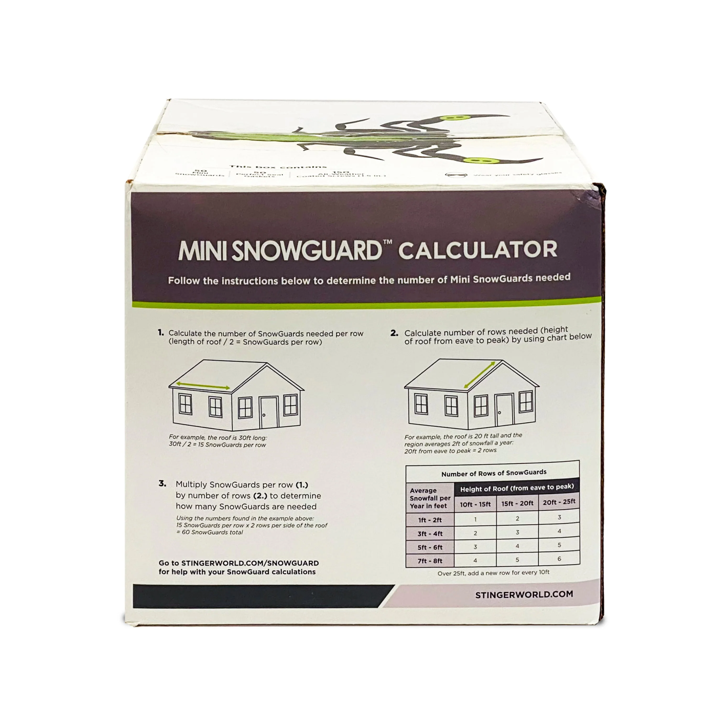 STINGER Snow Guard 50ct 1.5-in x 4-in Clear Polycarbonate Pad-Style Roof Snow Guard - Image 5