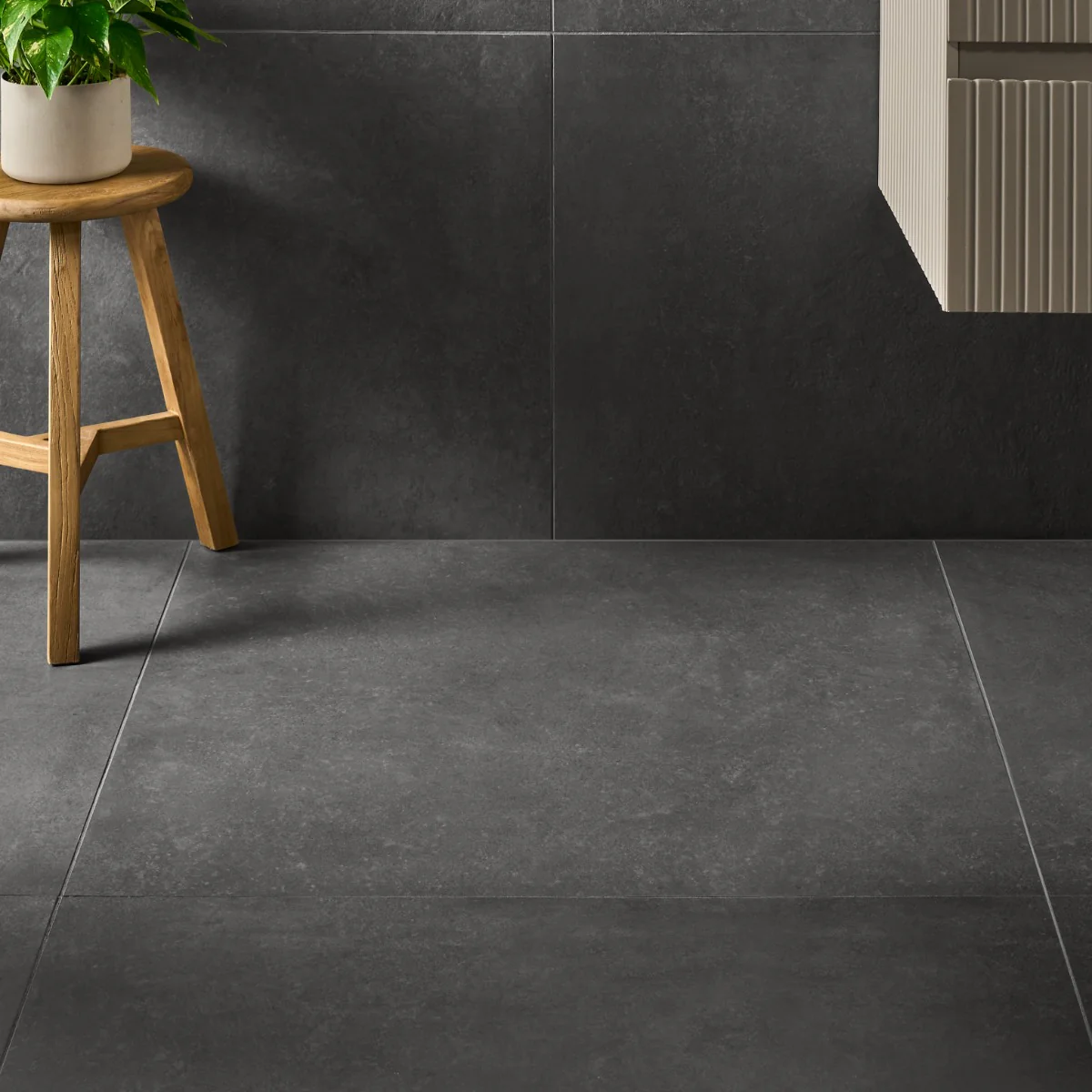 Stoneside Charcoal Gray 36x36 Matte Porcelain Tile - Lux Tile - Image 3