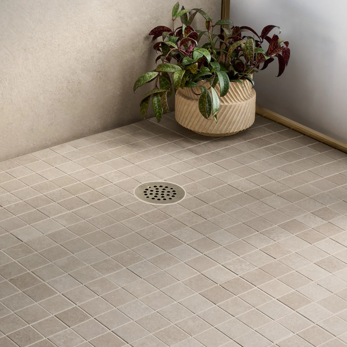 Stoneside Cream Beige 2x2 Porcelain Matte Mosaic Tile - Lux Tile - Image 2