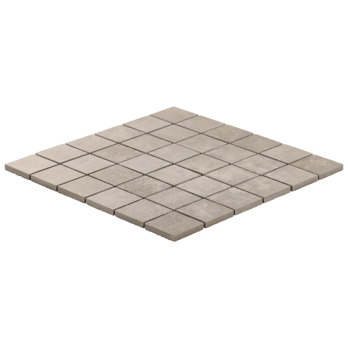 Stoneside Cream Beige 2x2 Porcelain Matte Mosaic Tile - Lux Tile - Image 6