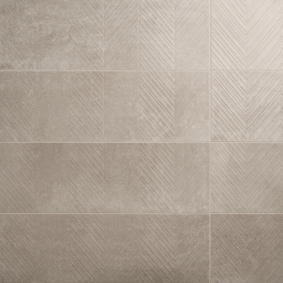 Stoneside Cream Beige Chevron 12x36 Matte Ceramic Tile - Image 3