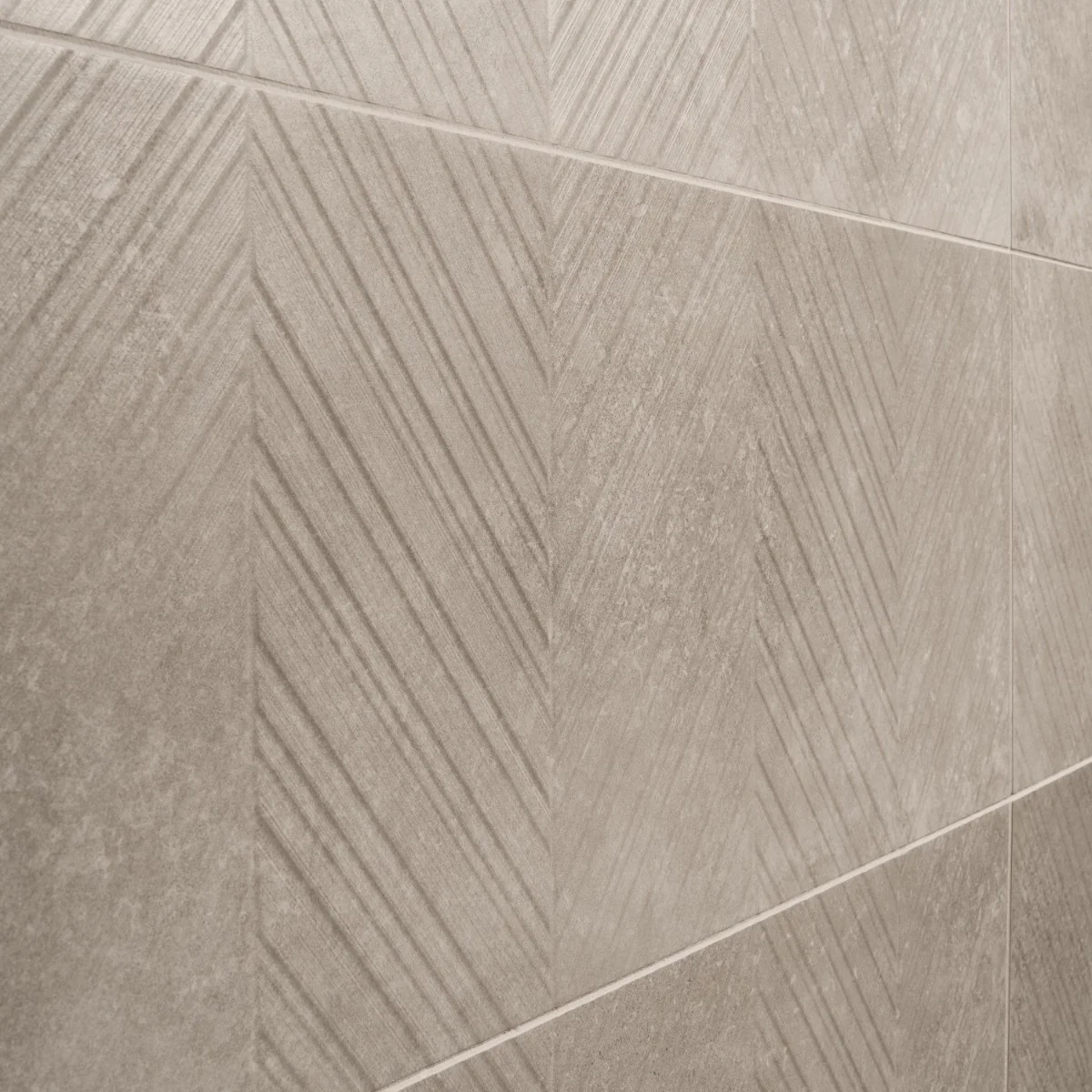 Stoneside Cream Beige Chevron 12x36 Matte Ceramic Tile - Image 4