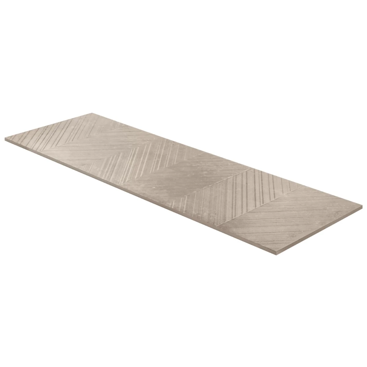 Stoneside Cream Beige Chevron 12x36 Matte Ceramic Tile - Image 6