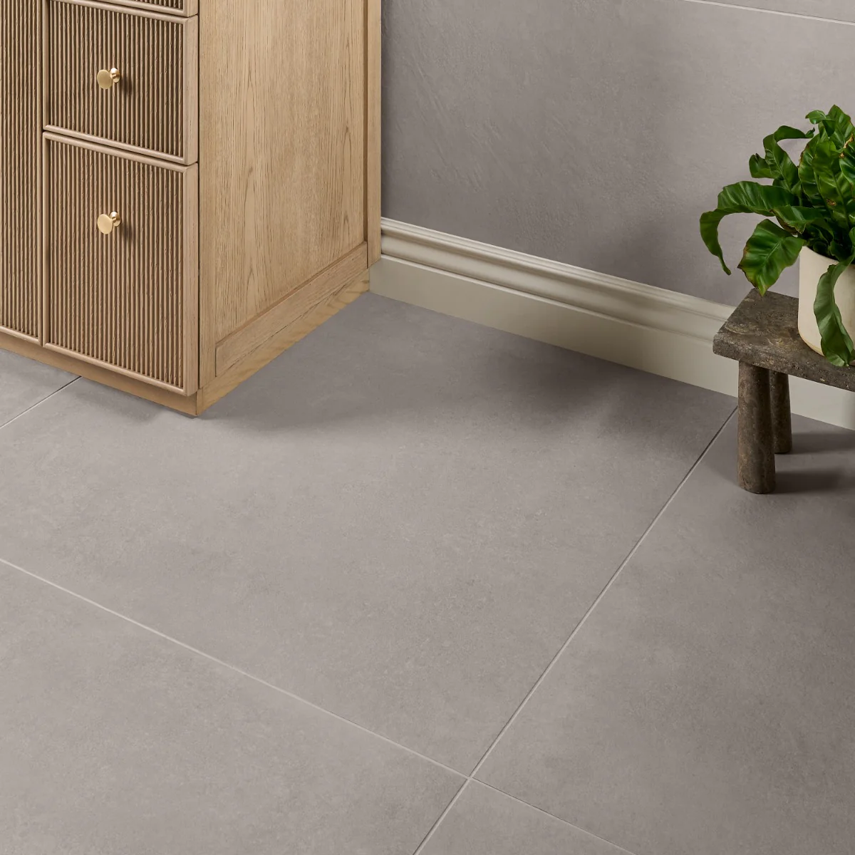 Stoneside Linen Warm Gray 36x36 Matte Porcelain Tile - Lux Tile - Image 2