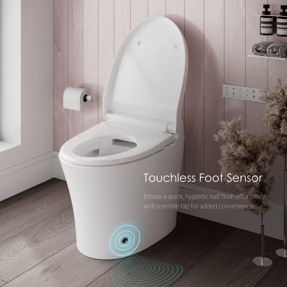 Streamline LT-462 Tankless Elongated Smart Bidet Toilet 1.28 GPF - White - Image 9