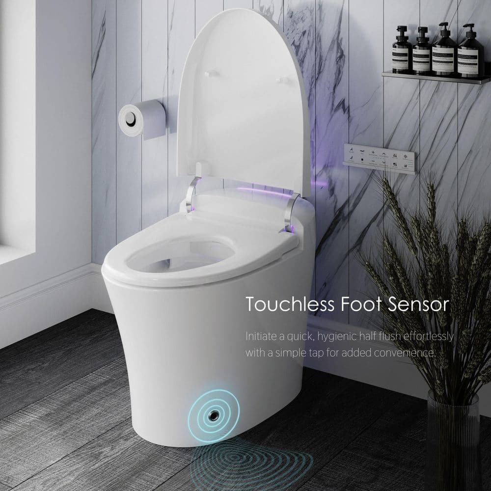 Streamline Tankless Elongated Smart Bidet Toilet with Auto Flush & Heated Seat - Image 9