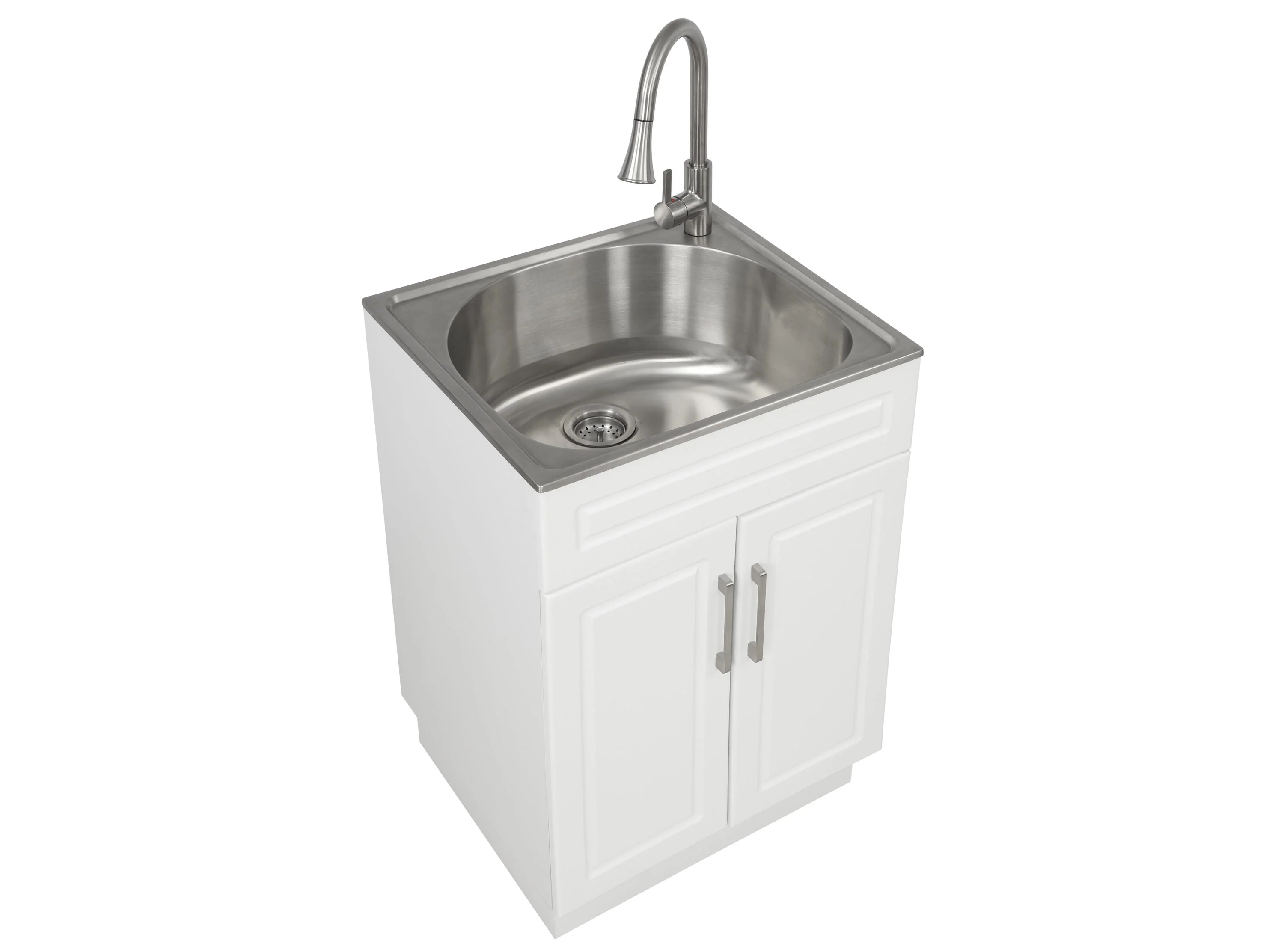 Style Selections 1-Basin Freestanding Utility Tub with Cabinet, Drain & Faucet - Image 6