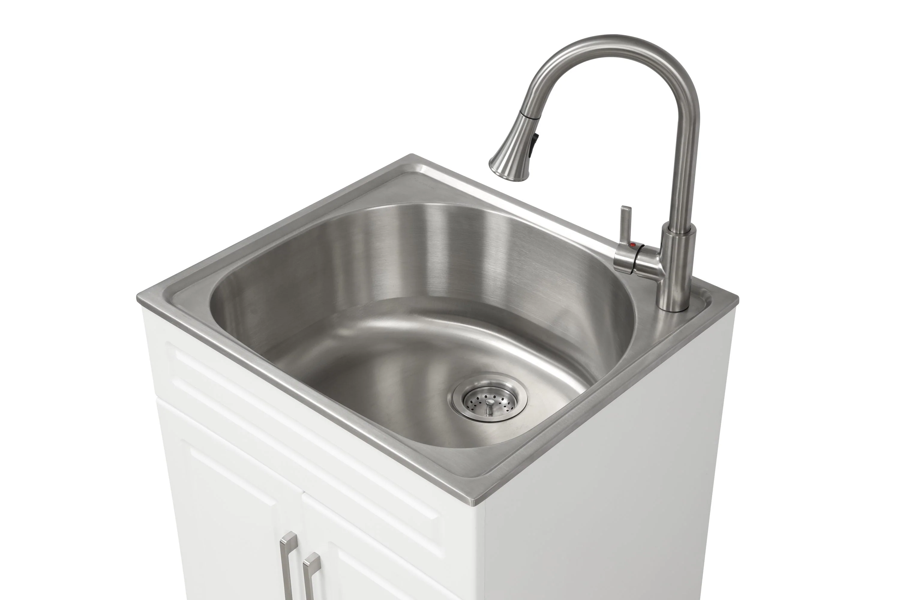 Style Selections 1-Basin Freestanding Utility Tub with Cabinet, Drain & Faucet - Image 8