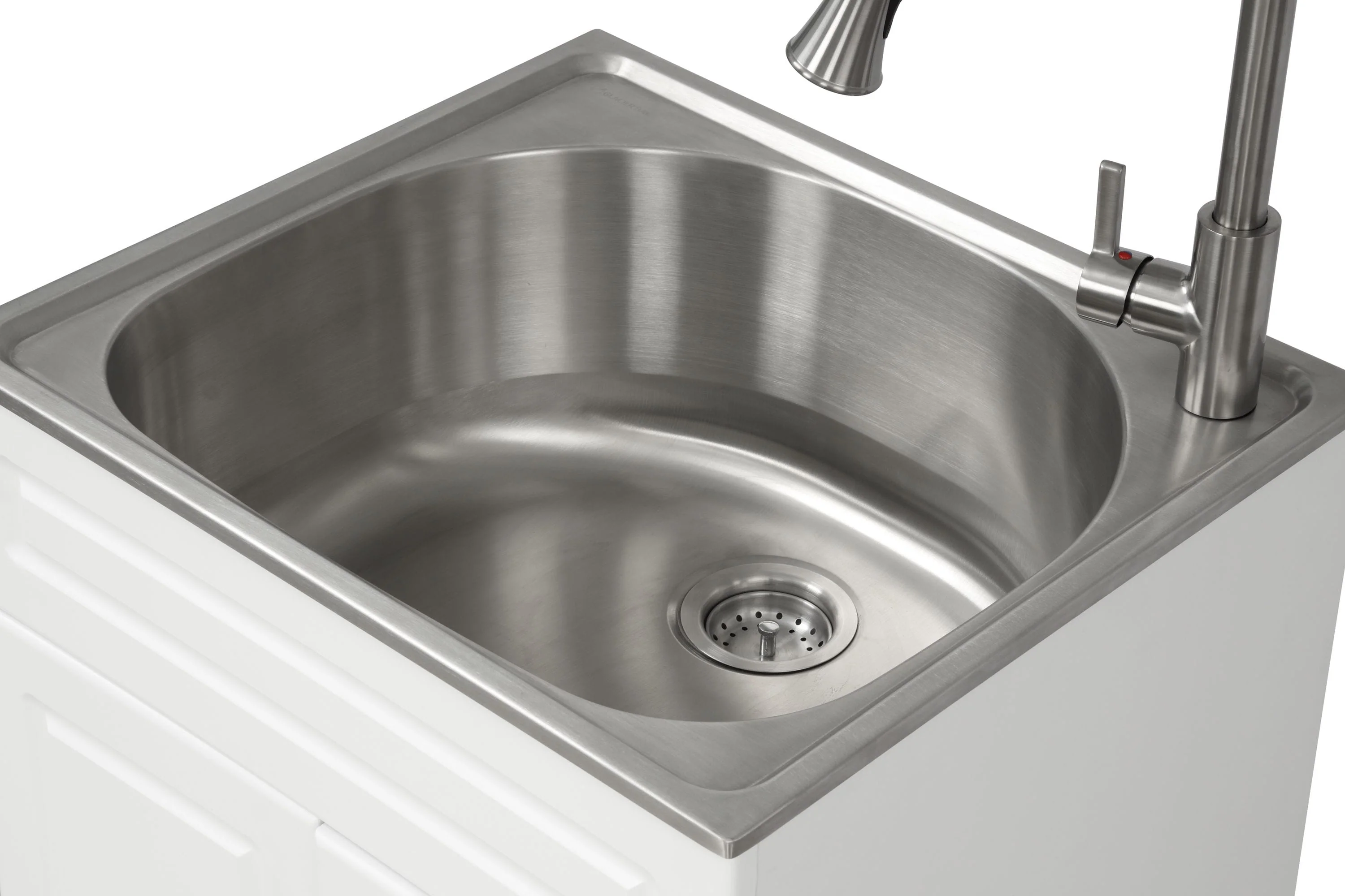 Style Selections 1-Basin Freestanding Utility Tub with Cabinet, Drain & Faucet - Image 9