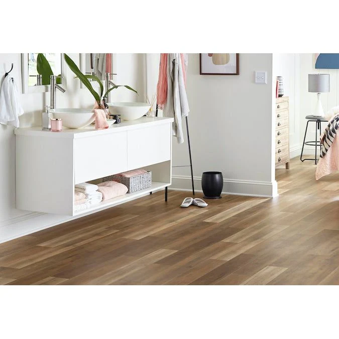 Style Selections Hickory Medley 12-mm T x 6-in W x 50-in L Water Resistant Wood Plank Laminate Flooring (17.07-sq ft / Carton) - Image 3