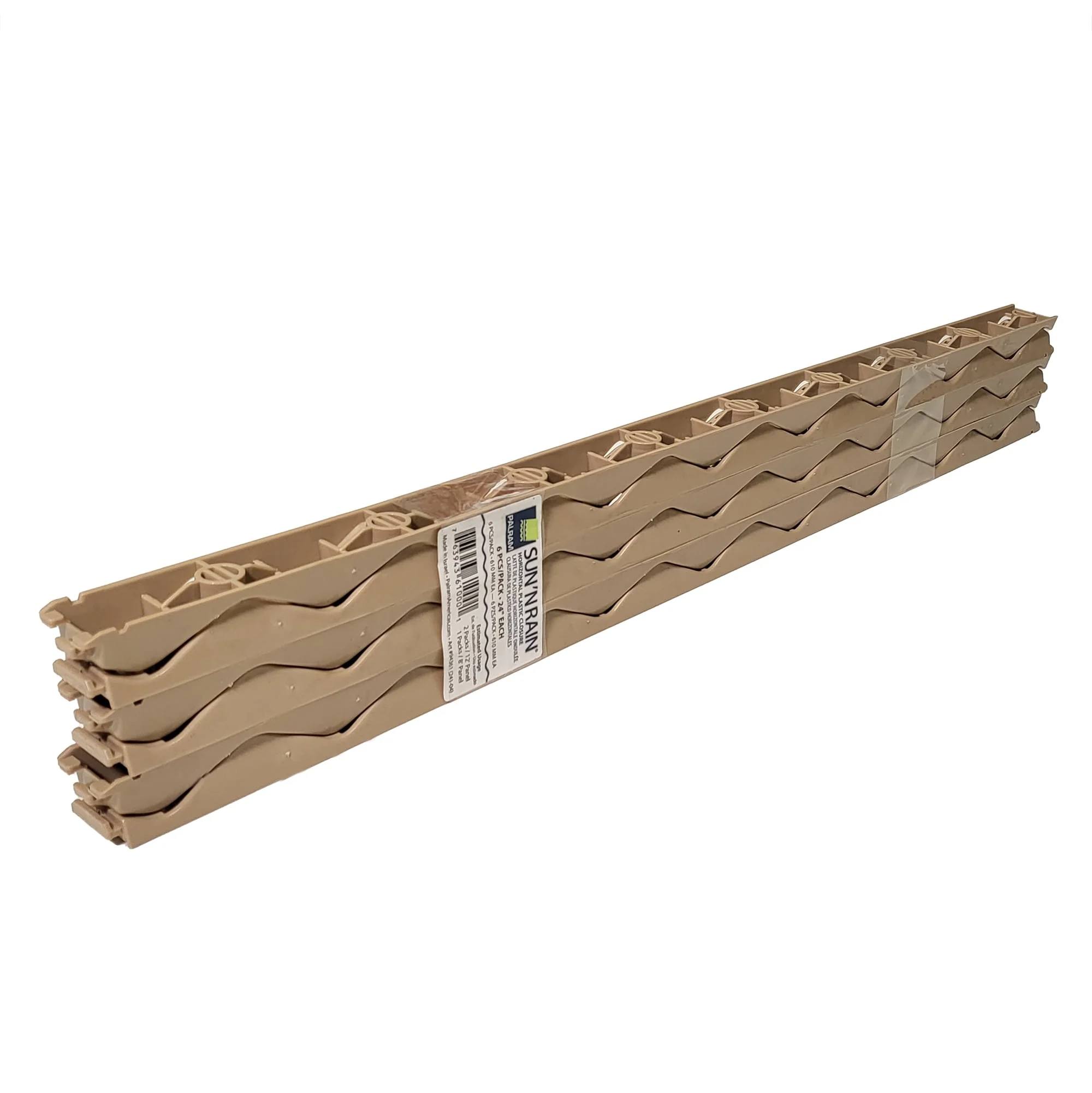 SUN 'N RAIN Horizontal Plastic Closure Strip, 24-in, Brown - SKU 94361