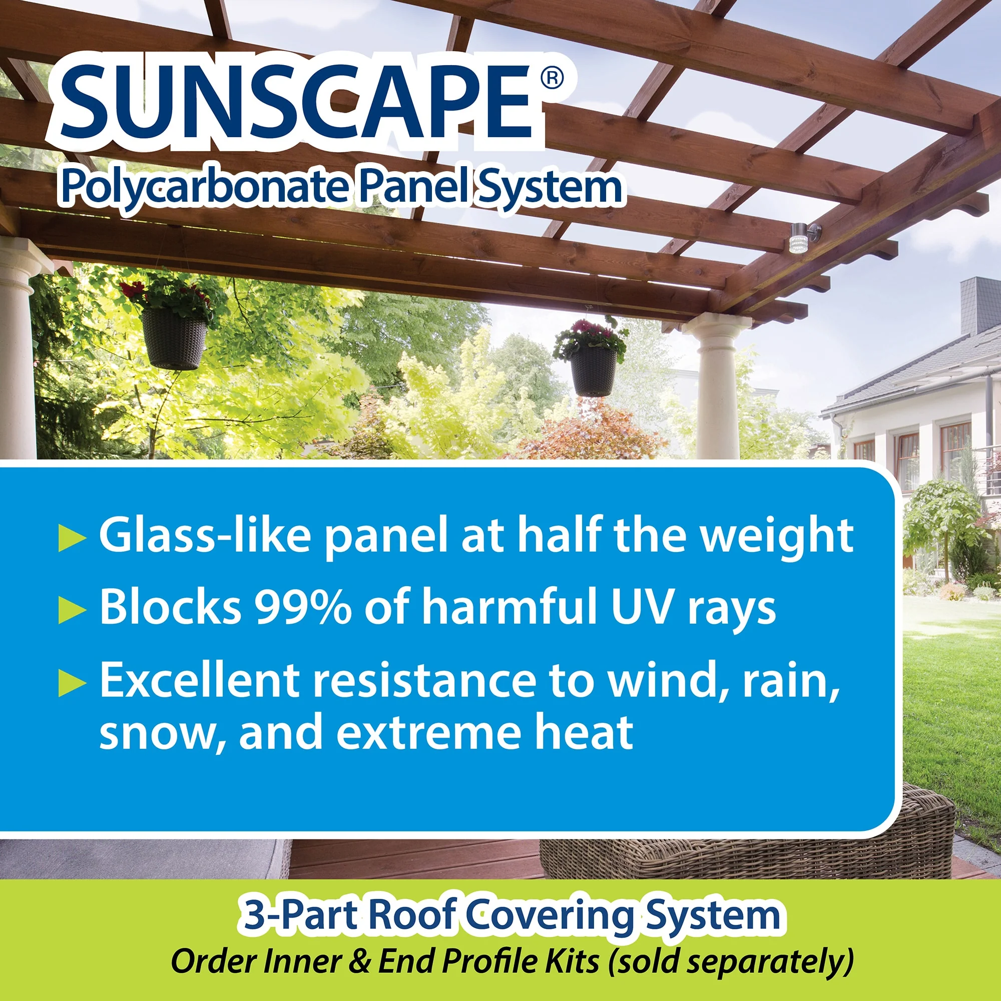 Sunscape 2-ft x 10-ft Corrugated White Opal Polycarbonate Roof Panel - Image 2