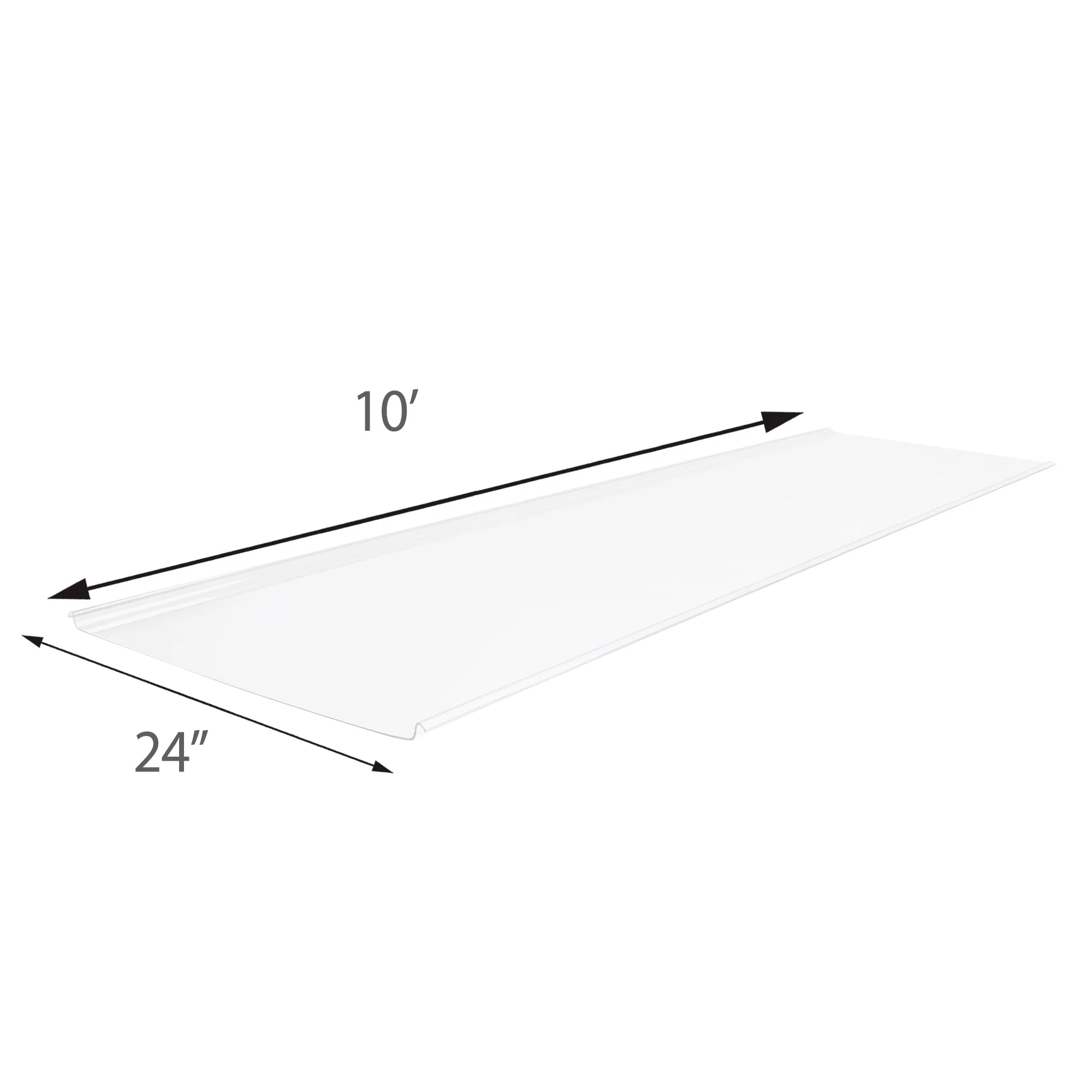 Sunscape 2-ft x 10-ft Corrugated White Opal Polycarbonate Roof Panel - Image 3