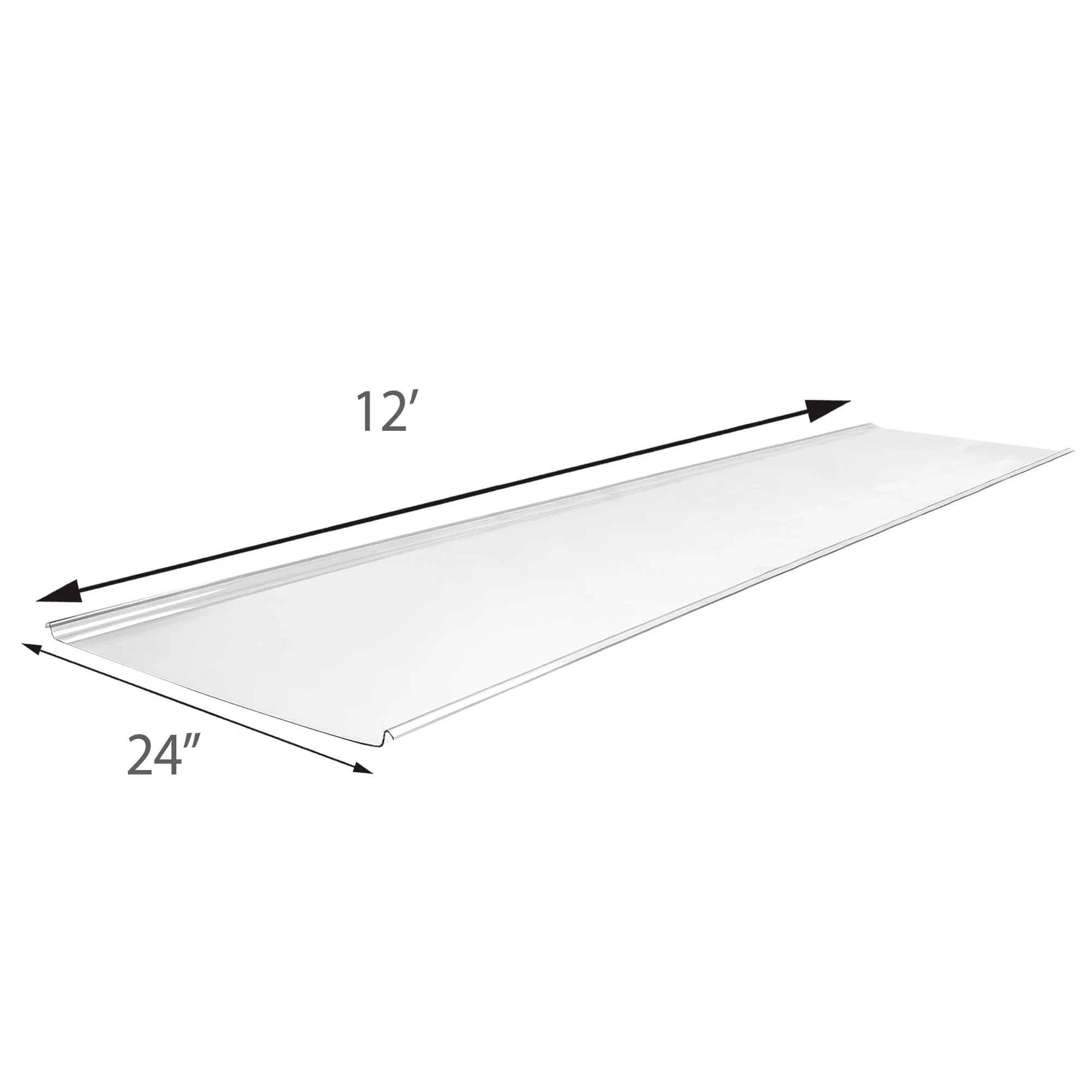 Sunscape 2-ft x 12-ft Corrugated Clear Polycarbonate Plastic Roof Panel - Image 3