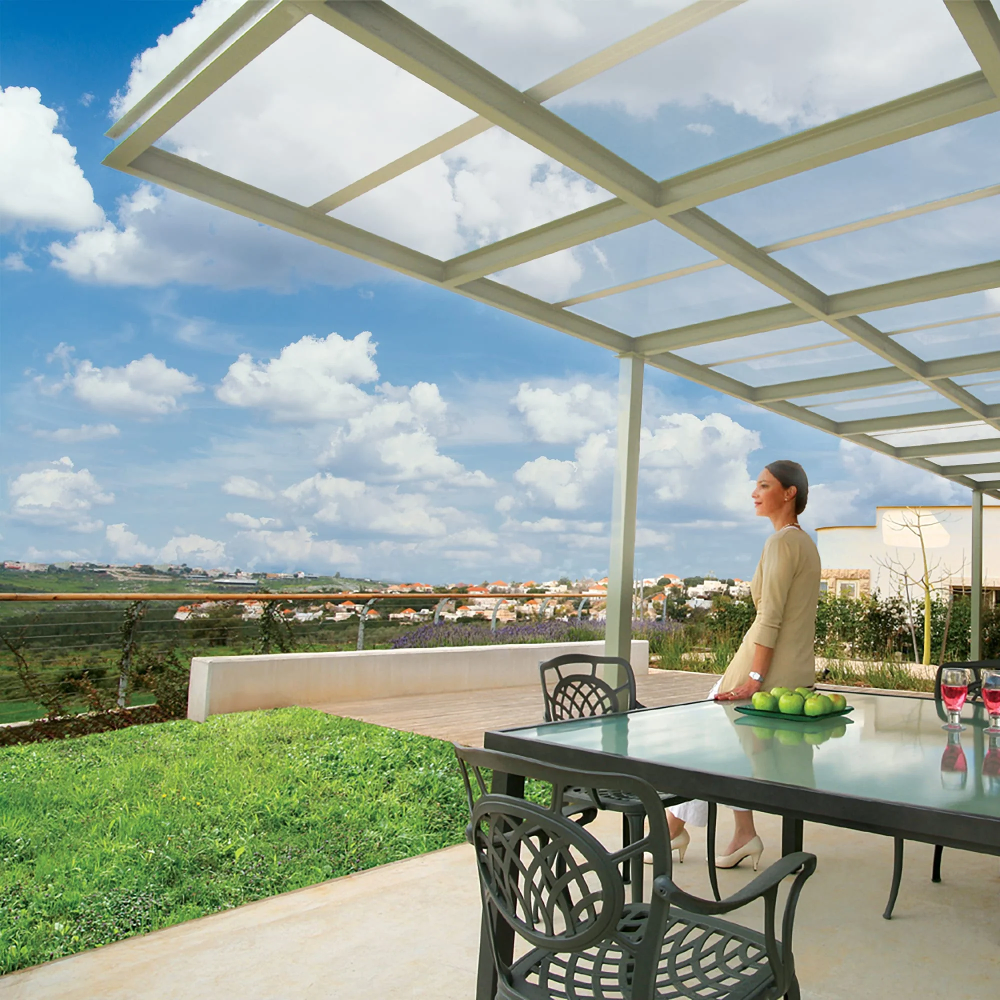Sunscape 2-ft x 12-ft Corrugated Clear Polycarbonate Plastic Roof Panel - Image 4