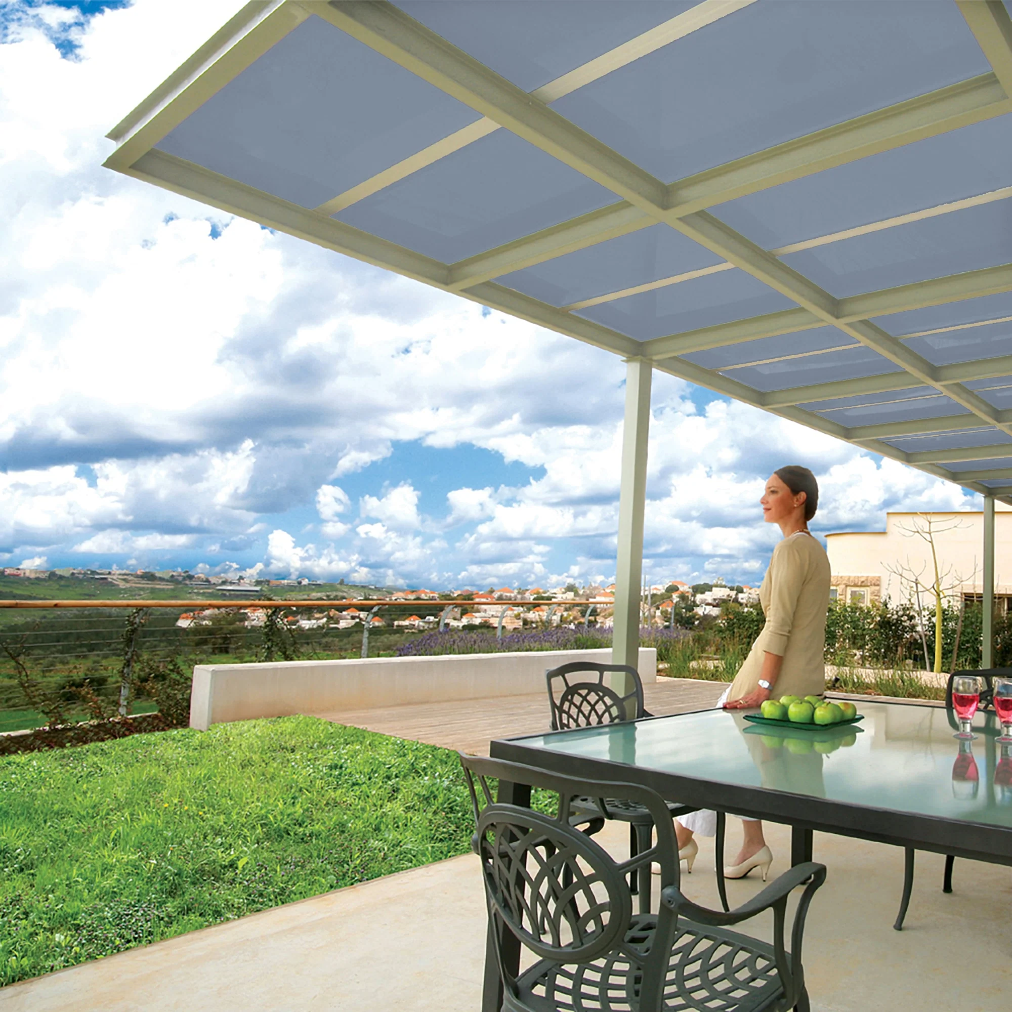 Sunscape 2-ft x 8-ft Corrugated Solar Grey Polycarbonate Roof Panel - Image 4