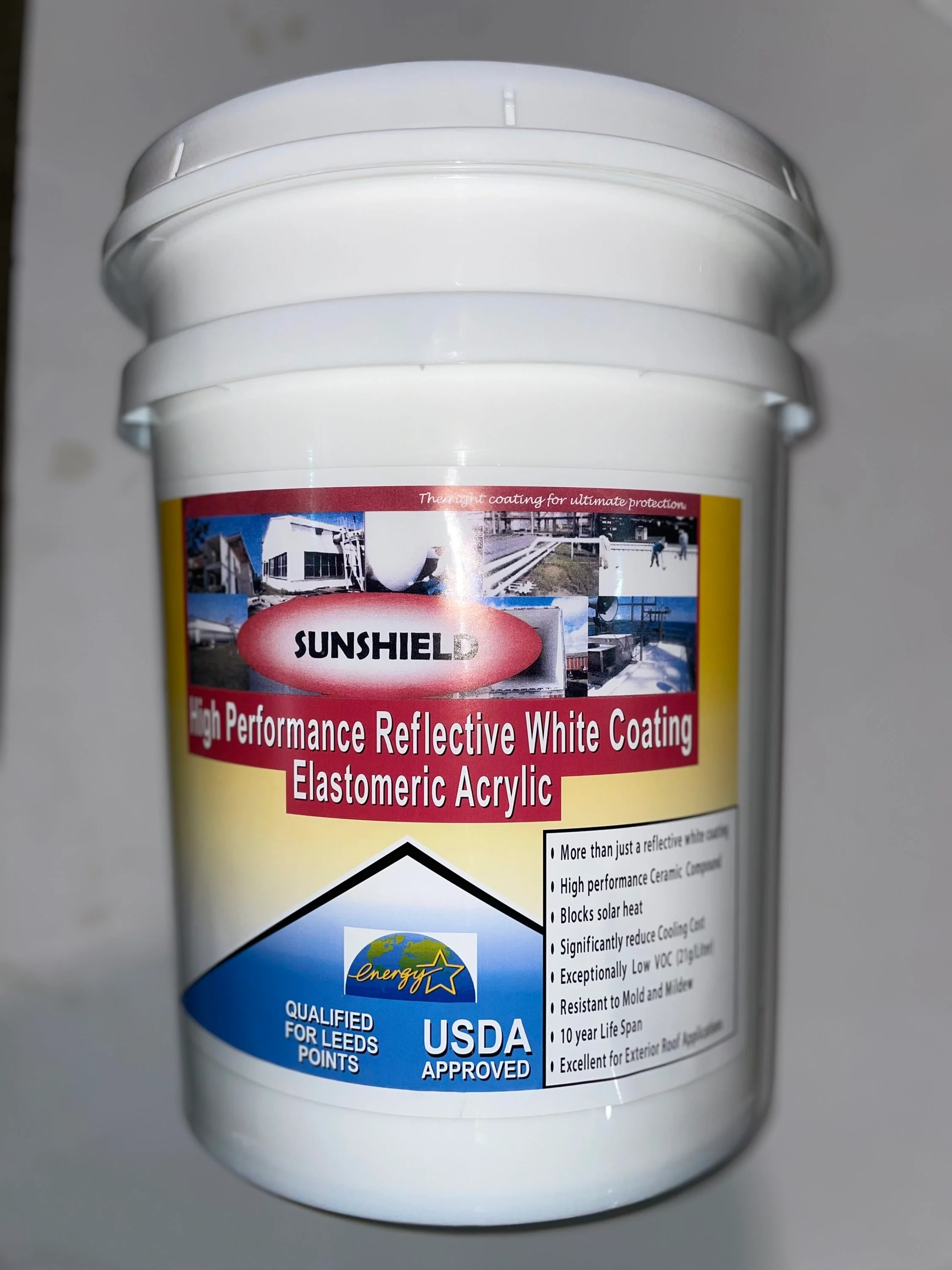 SunShield Sun Shield 5-Gallon White Acrylic Reflective Roof Coating